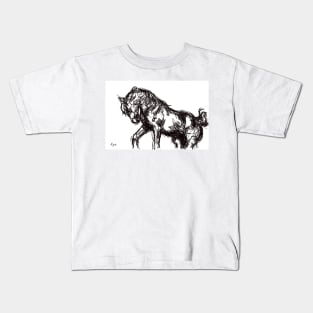 Horse Drawing 5 Kids T-Shirt